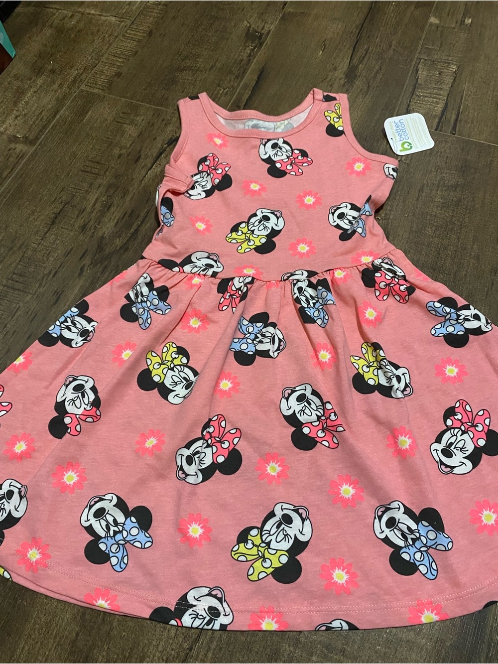Disney Pink Minnie Mouse Bow Print Casual Dress
